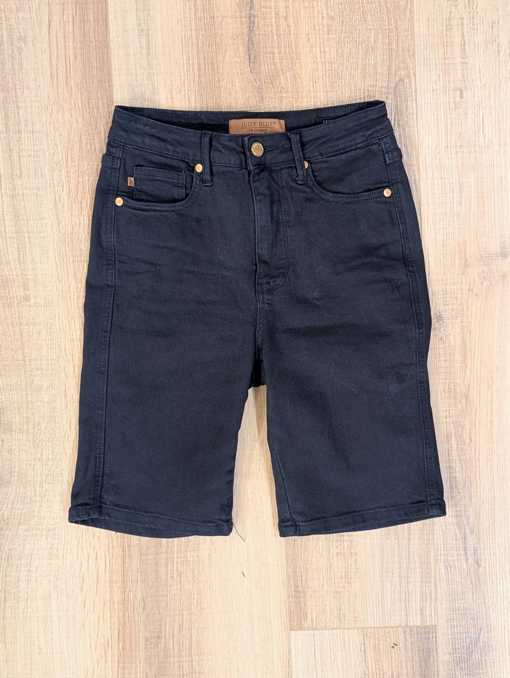 Judy Blue Black Denim Shorts Womens Small Stretch Mid Rise Casual